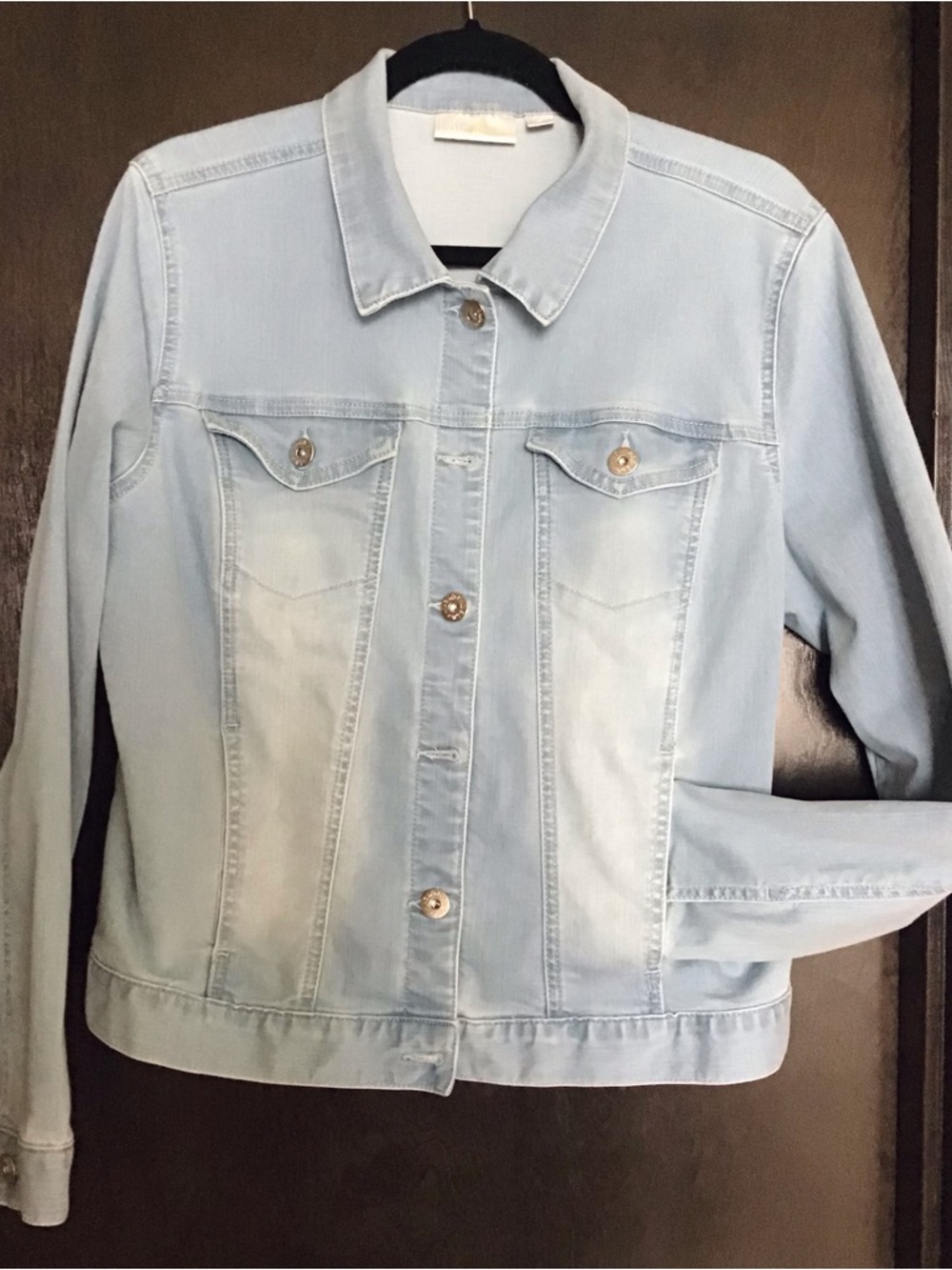 Belle by Kim Gravel Light Blue Denim Jean Jacket